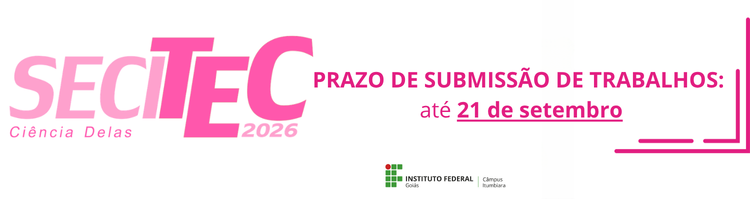 Novo prazo submissão Secitec 2026